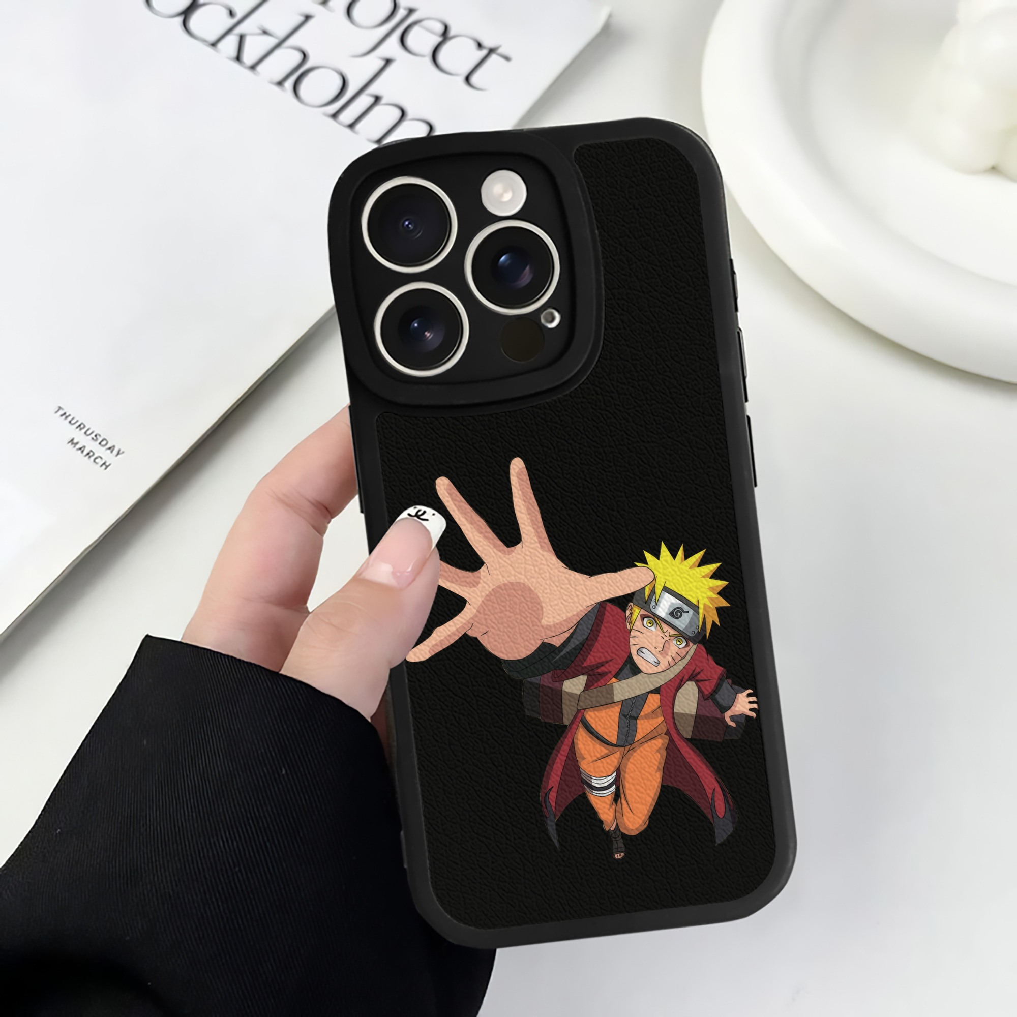 （画像用） NARUTO -ナルト- うずまき ナルト Uzumaki Naruto 【iPhone 16シリーズ対応】シリコンスマホケース（レザー調） 材質：シリコン